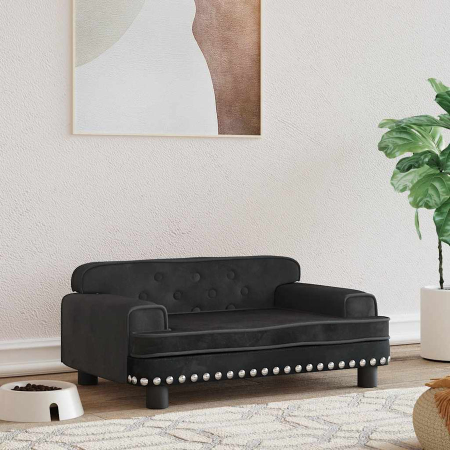 Hondenmand 70X45X30 Cm Fluweel Zwart