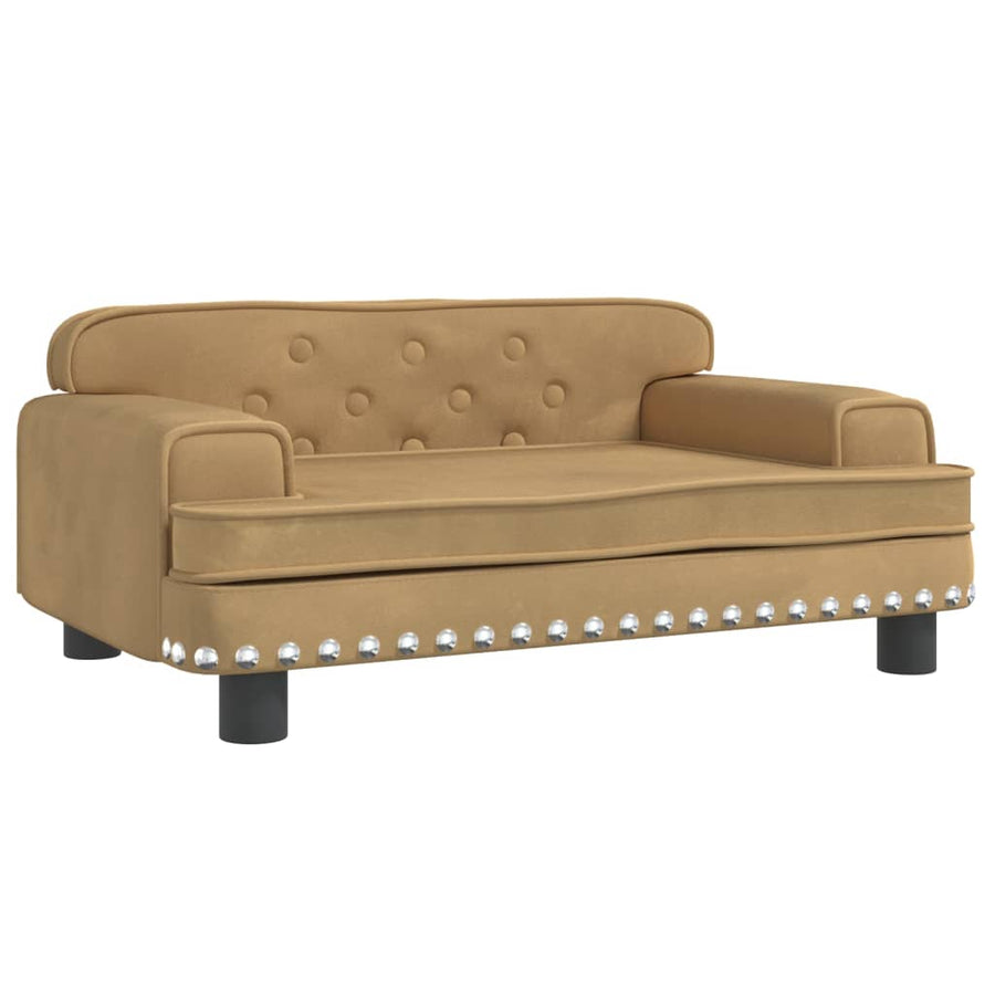 Hondenmand Fluweel 70 x 45 x 30 cm Bruin