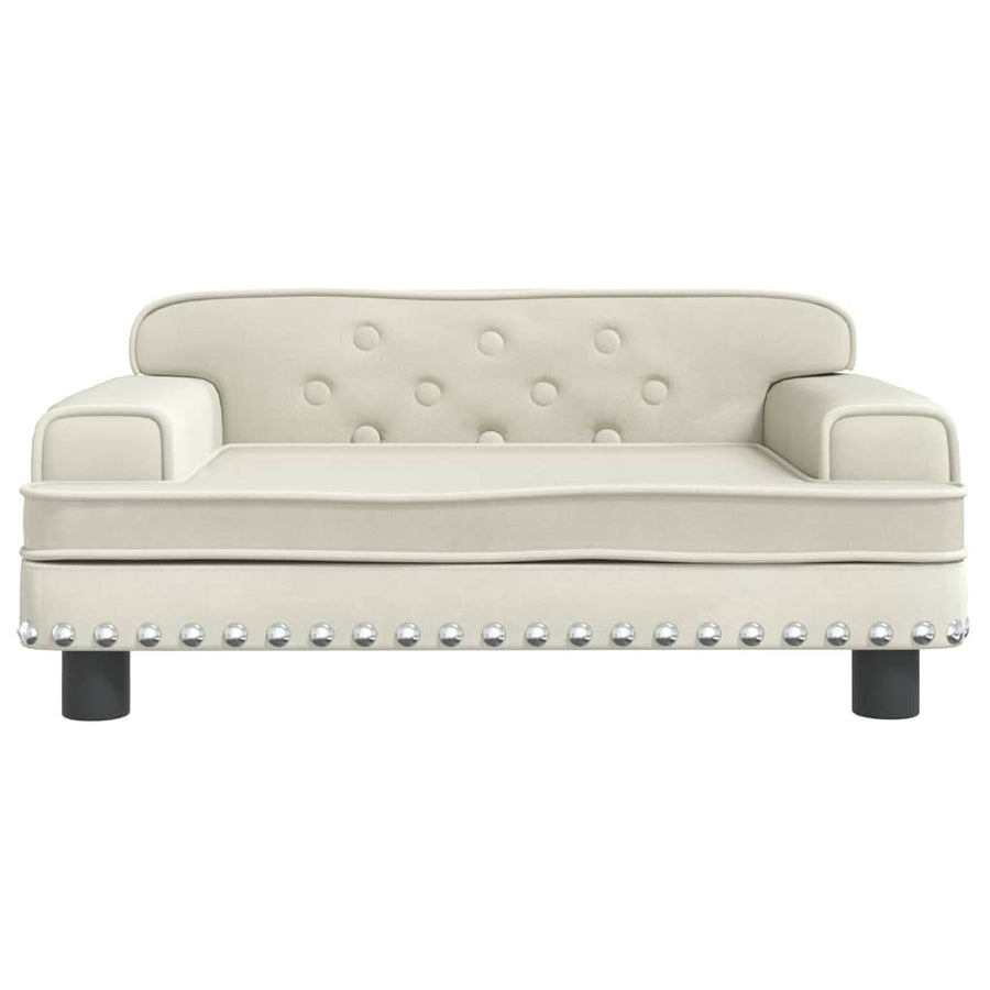Hondenmand Fluweel Kleurig 70 x 45 x 30 cm crème