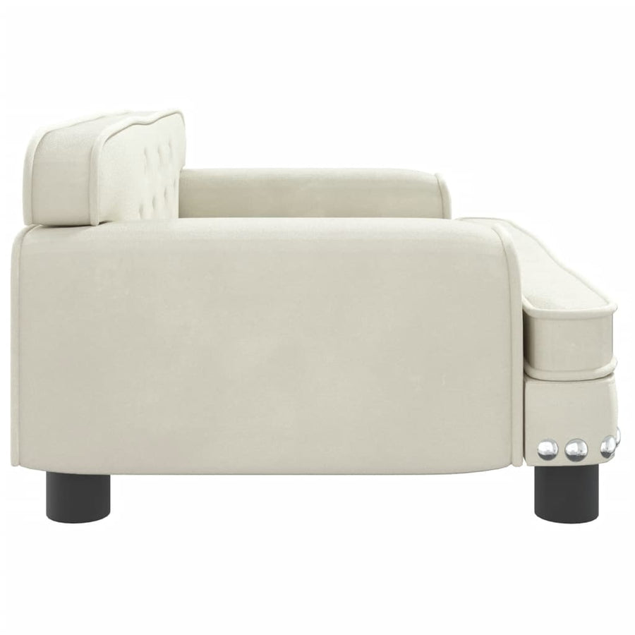 Hondenmand Fluweel Kleurig 70 x 45 x 30 cm crème