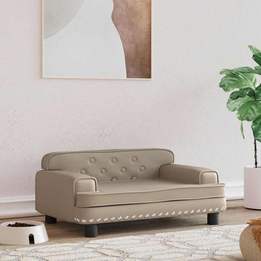 Hondenmand Kunstleer Kleurig 70 x 45 x 30 cm Cappuccino