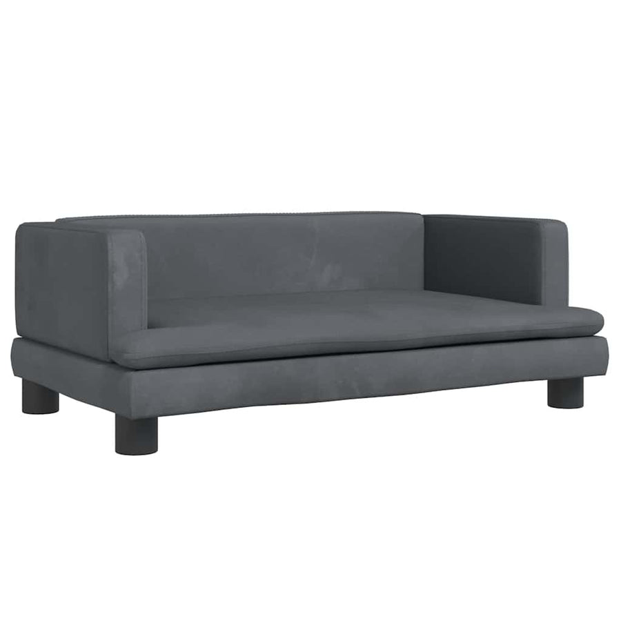 Hondenmand 80X45X30 Cm Fluweel Donkergrijs