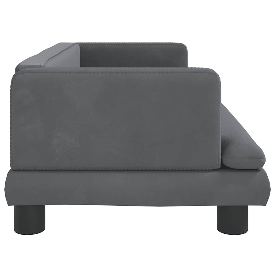 Hondenmand 80X45X30 Cm Fluweel Donkergrijs