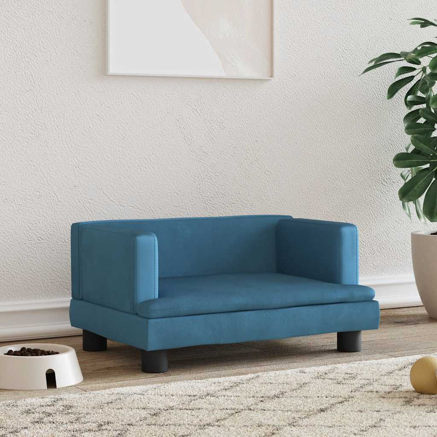 Hondenmand 60X40X30 Cm Fluweel Blauw