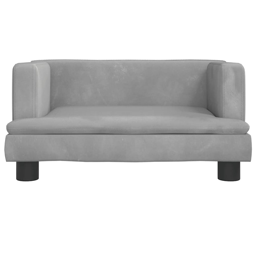 Hondenmand 60X40X30 Cm Fluweel Lichtgrijs