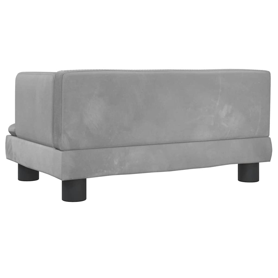 Hondenmand 60X40X30 Cm Fluweel Lichtgrijs