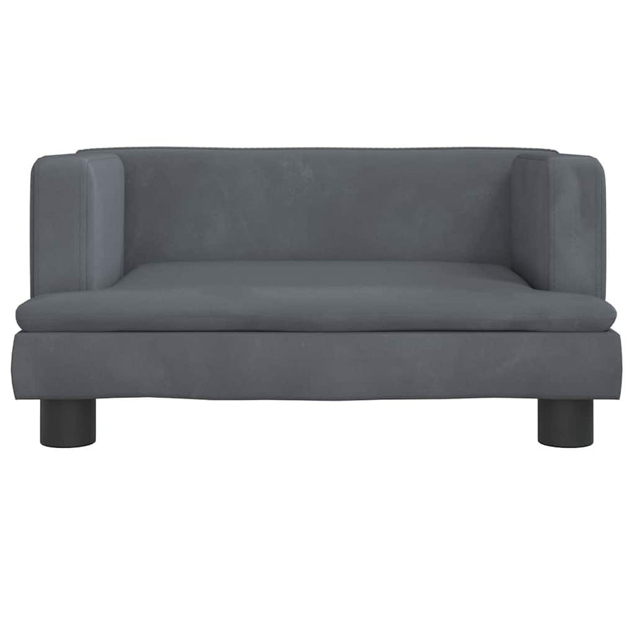 Hondenmand 60X40X30 Cm Fluweel Donkergrijs
