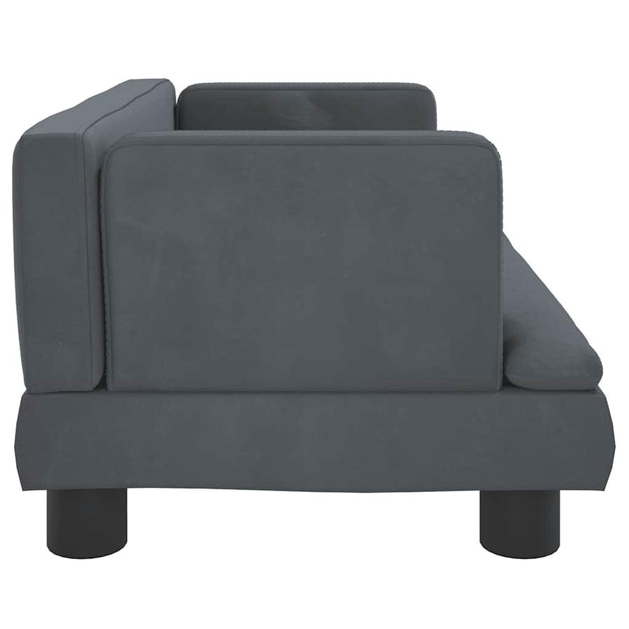 Hondenmand 60X40X30 Cm Fluweel Donkergrijs