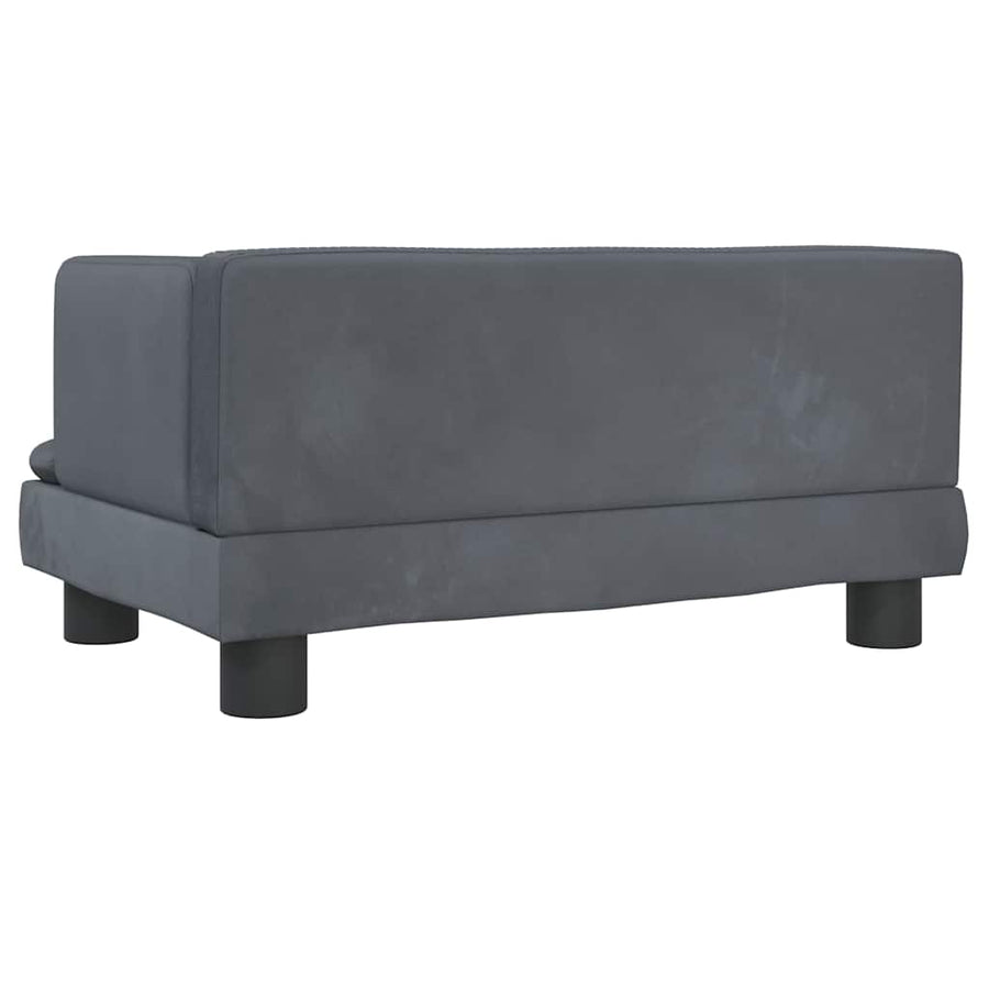 Hondenmand 60X40X30 Cm Fluweel Donkergrijs