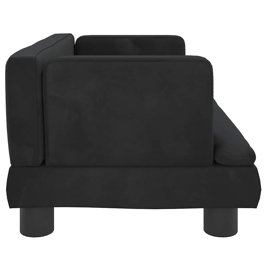 Hondenmand 60X40X30 Cm Fluweel Zwart