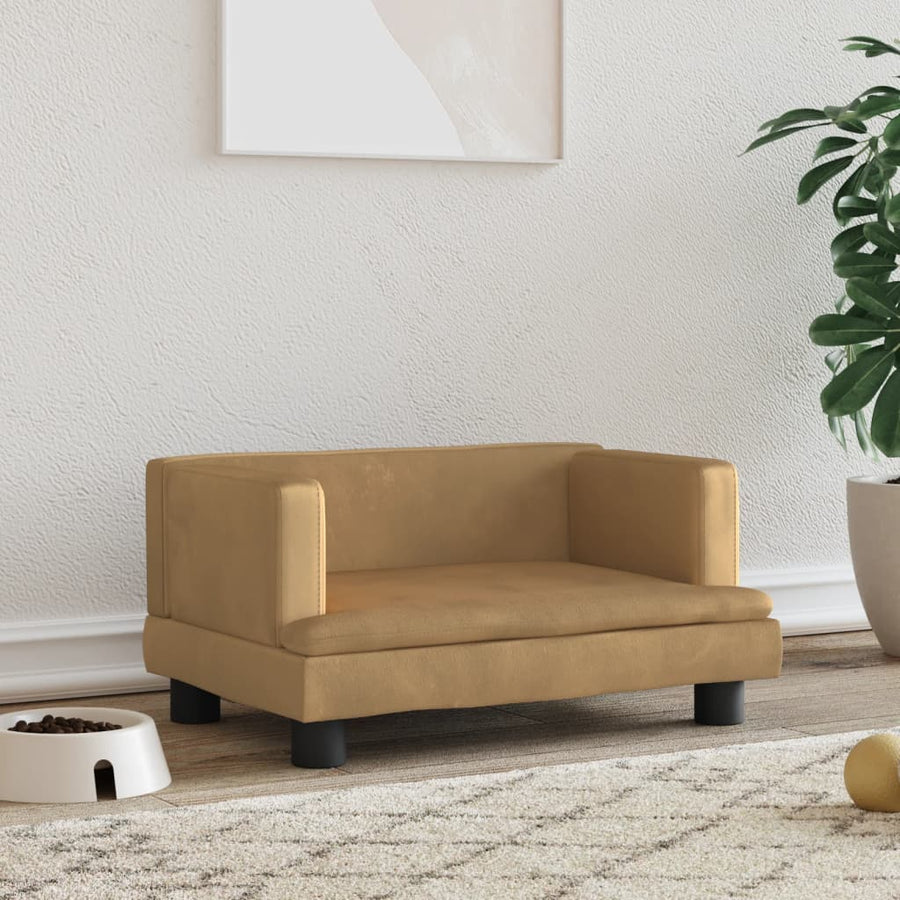 Hondenmand Fluweel 60 x 40 x 30 cm Bruin
