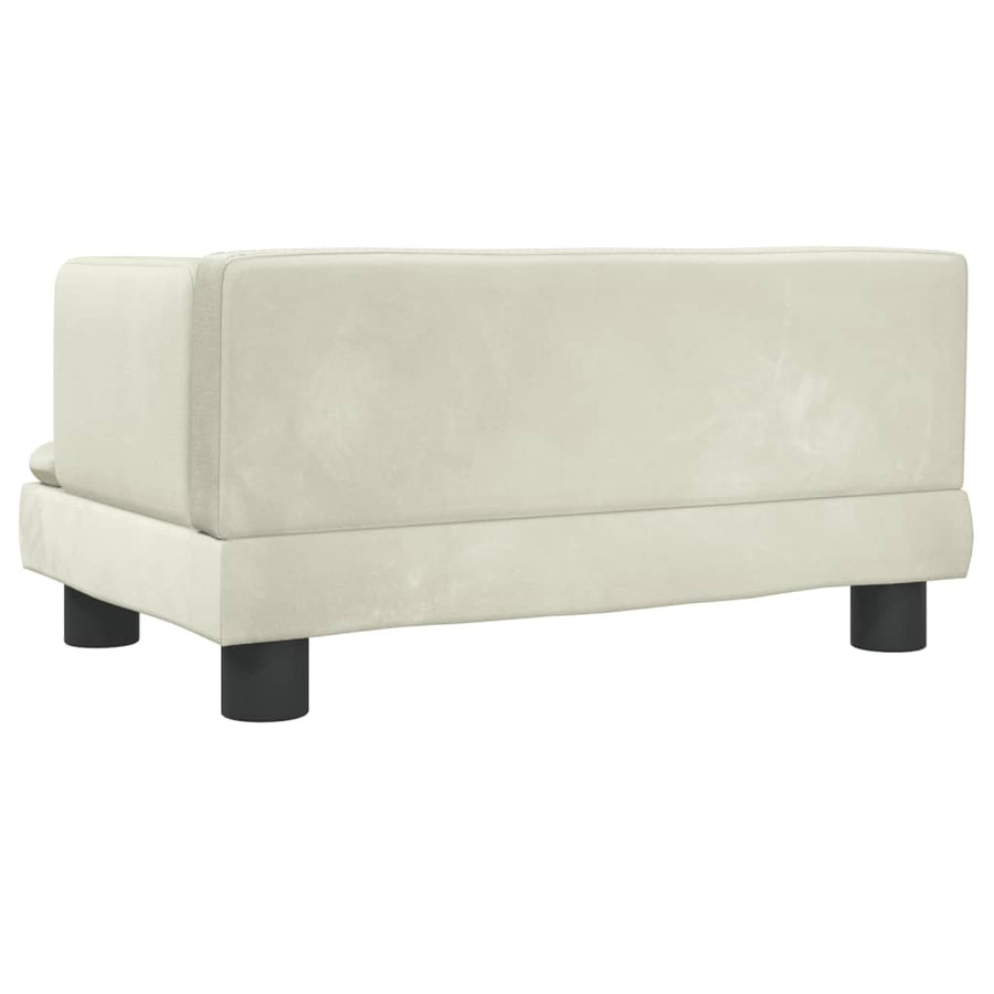 Hondenmand Fluweel Kleurig 60 x 40 x 30 cm crème