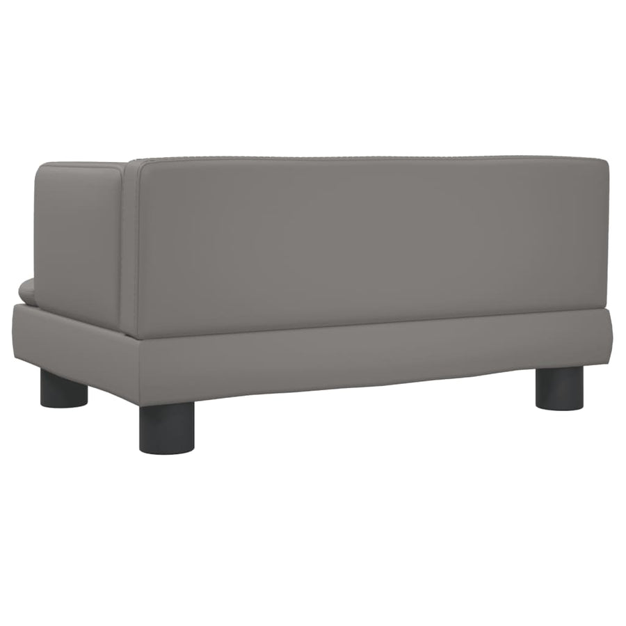 Hondenmand 60X40X30 Cm Kunstleer Grijs 60 x 40 x 30 cm
