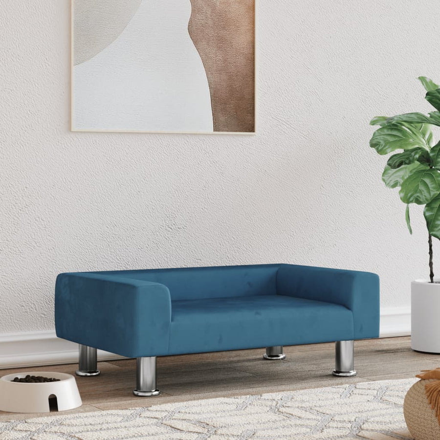 Hondenmand 70X45X26,5 Cm Fluweel Blauw 70 x 45 x 26.5 cm