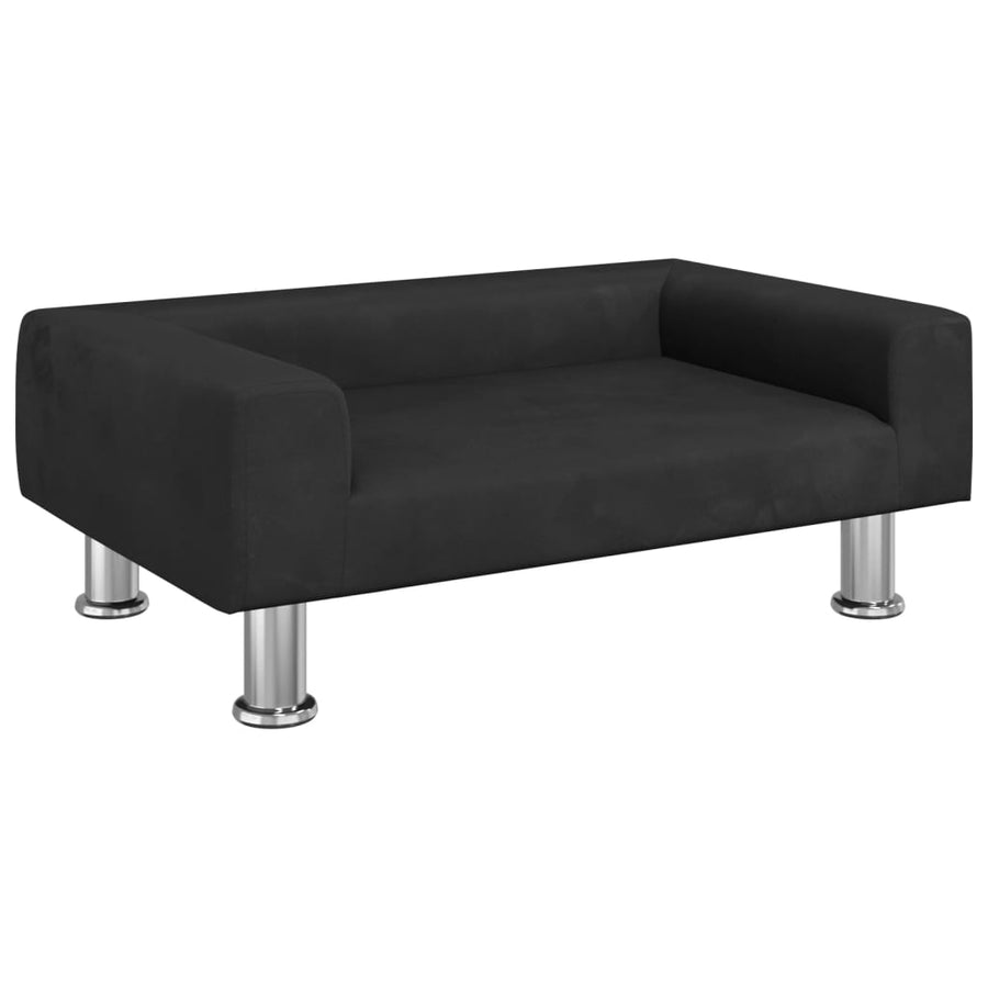Hondenmand 70x45x26,5 cm fluweel zwart 70 x 45 x 26.5 cm Zwart