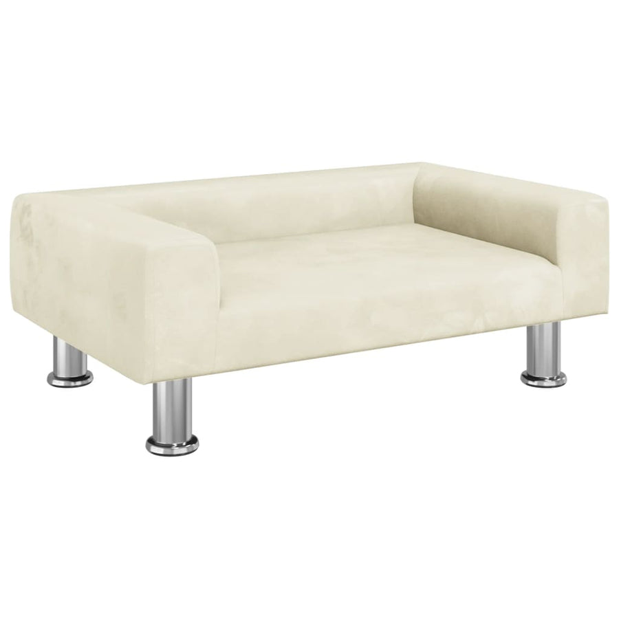 Hondenmand 70x45x26,5 cm fluweel crèmekleurig 70 x 45 x 26.5 cm crème