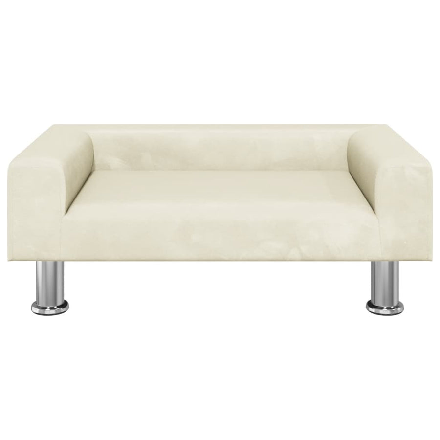 Hondenmand 70x45x26,5 cm fluweel crèmekleurig 70 x 45 x 26.5 cm crème