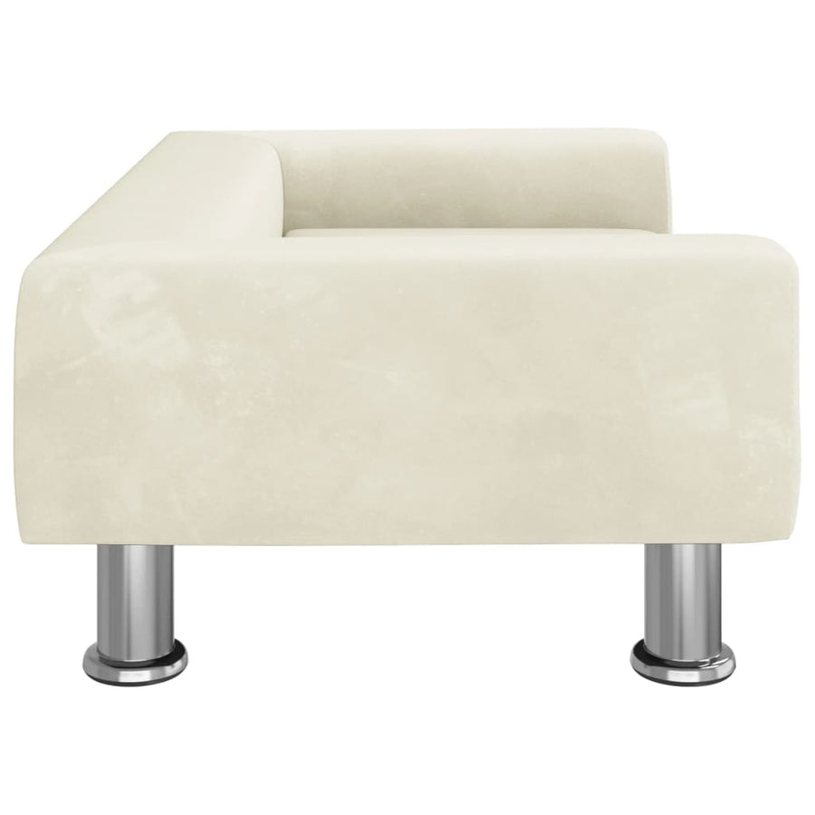 Hondenmand 70x45x26,5 cm fluweel crèmekleurig 70 x 45 x 26.5 cm crème