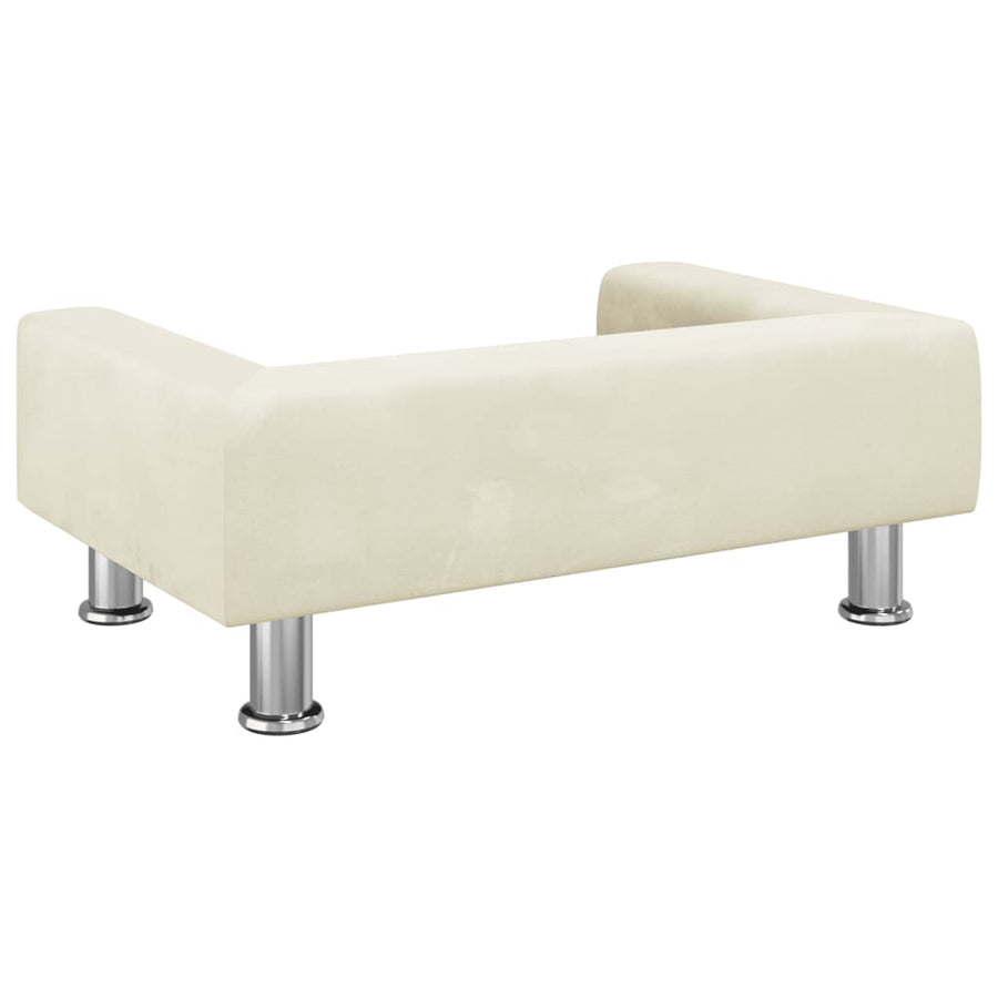 Hondenmand 70x45x26,5 cm fluweel crèmekleurig 70 x 45 x 26.5 cm crème