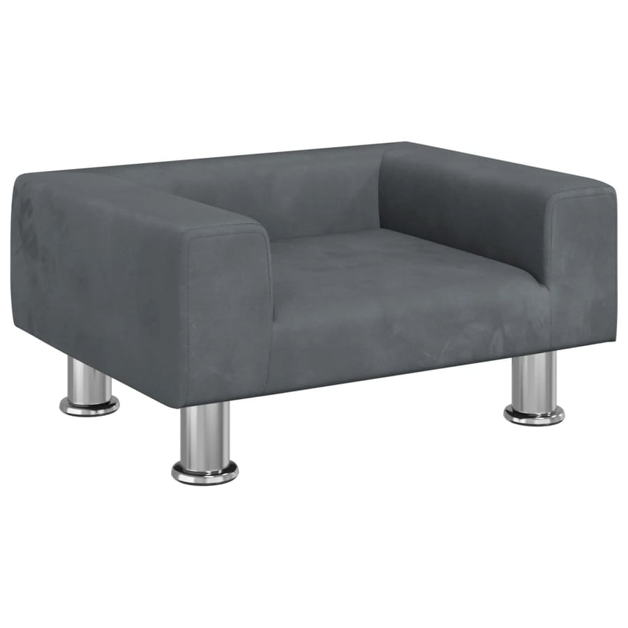 Hondenmand 50x40x26,5 cm fluweel donkergrijs 50 x 40 x 26.5 cm Donkergrijs