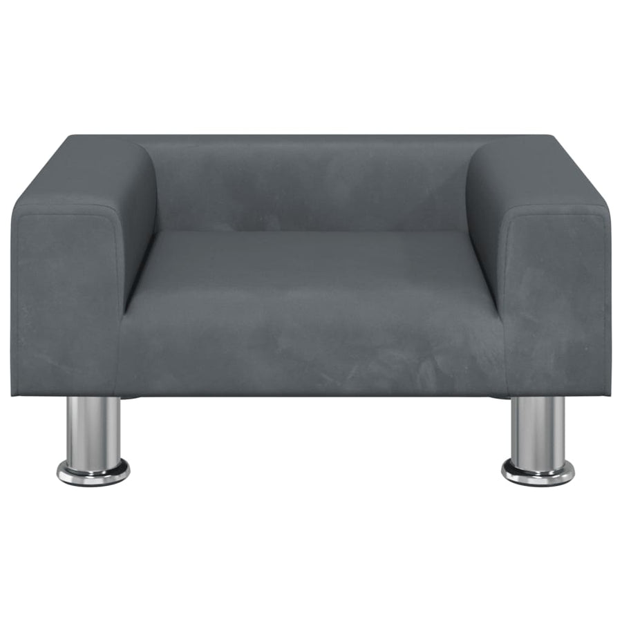 Hondenmand 50x40x26,5 cm fluweel donkergrijs 50 x 40 x 26.5 cm Donkergrijs