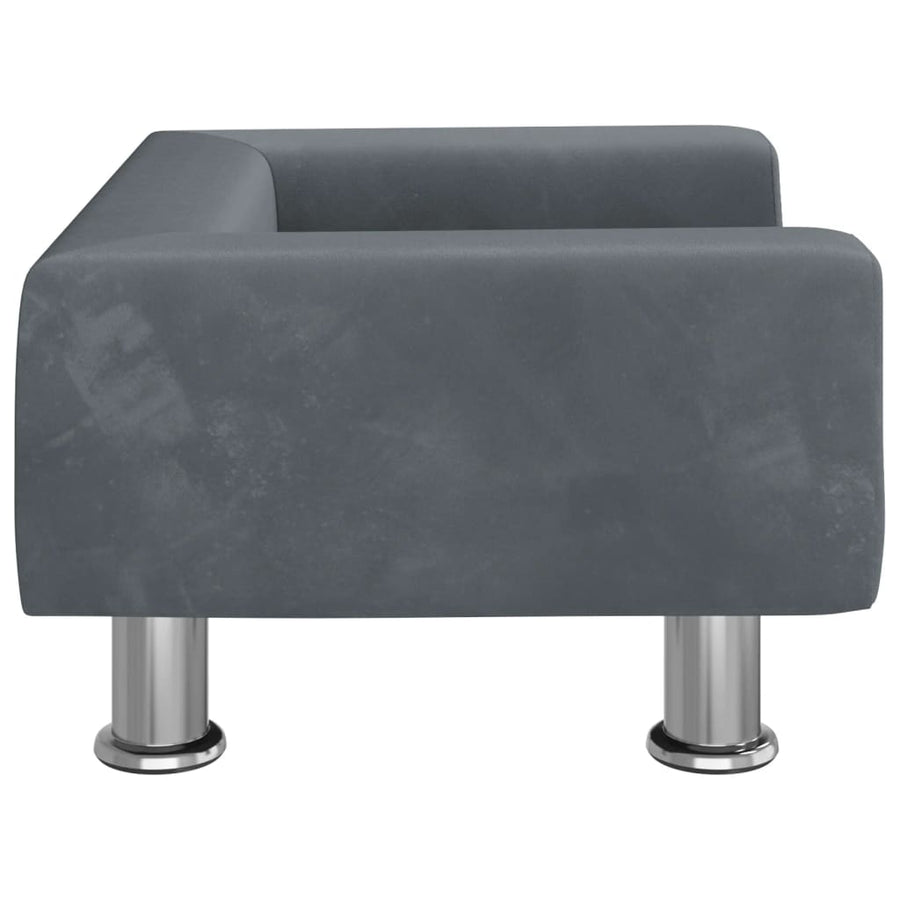 Hondenmand 50x40x26,5 cm fluweel donkergrijs 50 x 40 x 26.5 cm Donkergrijs