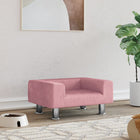 Dog bed 50x40x26.5 cm velvet pink