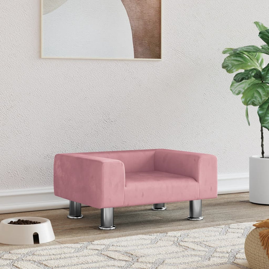 Hondenmand 50X40X26,5 Cm Fluweel Roze 50 x 40 x 26.5 cm