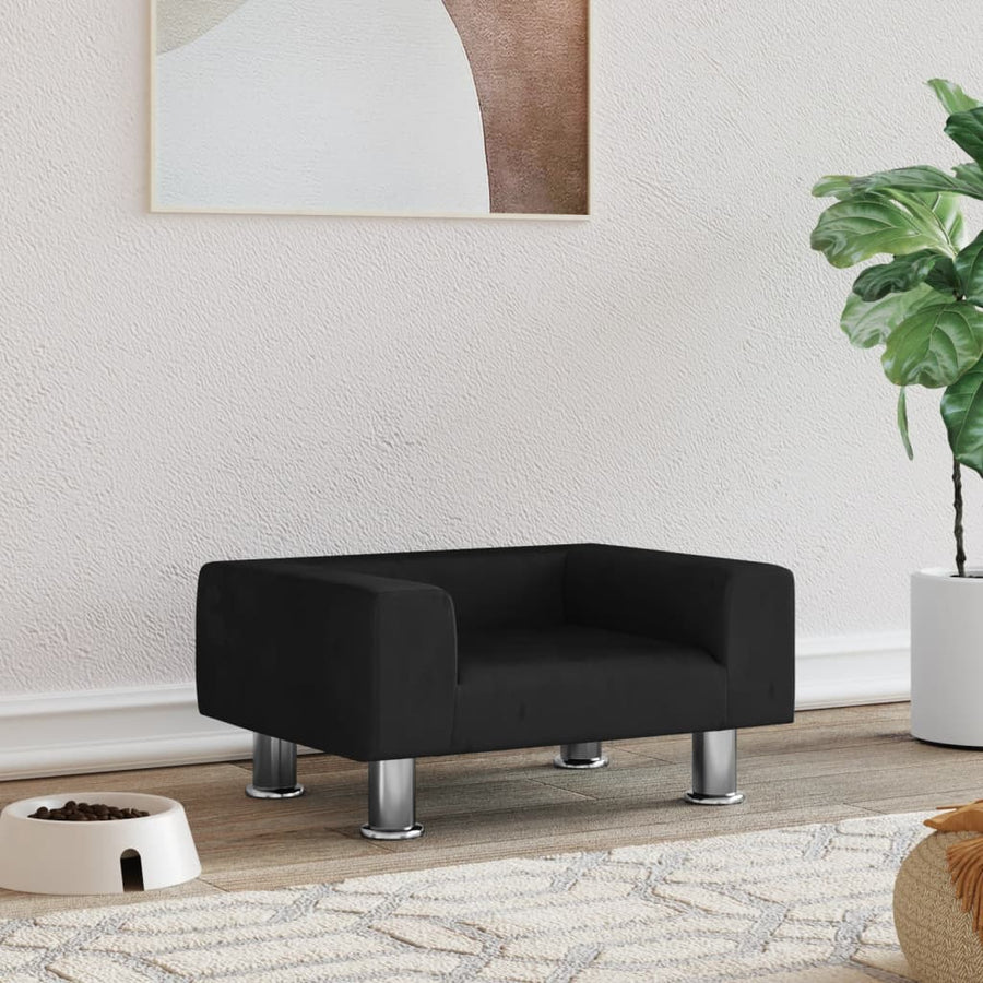 Hondenmand 50x40x26,5 cm fluweel zwart 50 x 40 x 26.5 cm Zwart