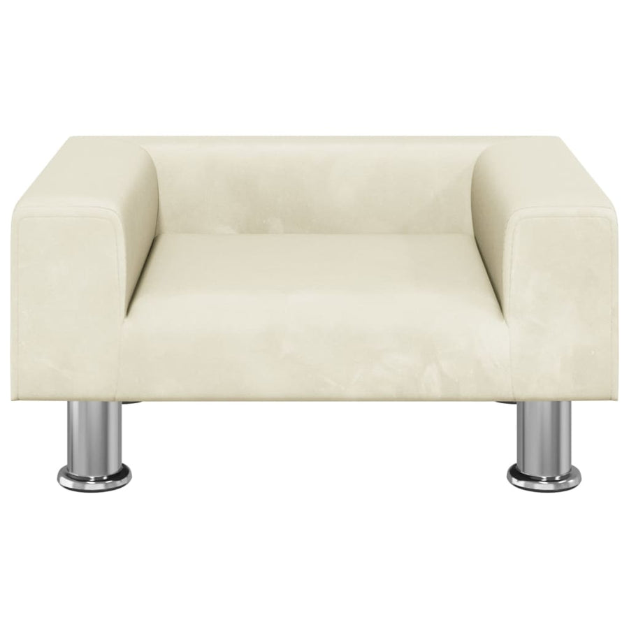 Hondenmand 50x40x26,5 cm fluweel crèmekleurig 50 x 40 x 26.5 cm crème