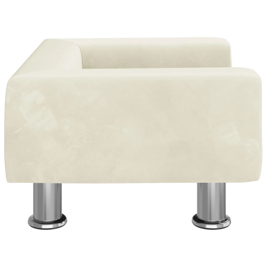 Hondenmand 50x40x26,5 cm fluweel crèmekleurig 50 x 40 x 26.5 cm crème