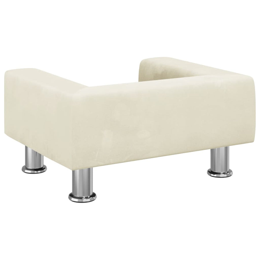 Hondenmand 50x40x26,5 cm fluweel crèmekleurig 50 x 40 x 26.5 cm crème