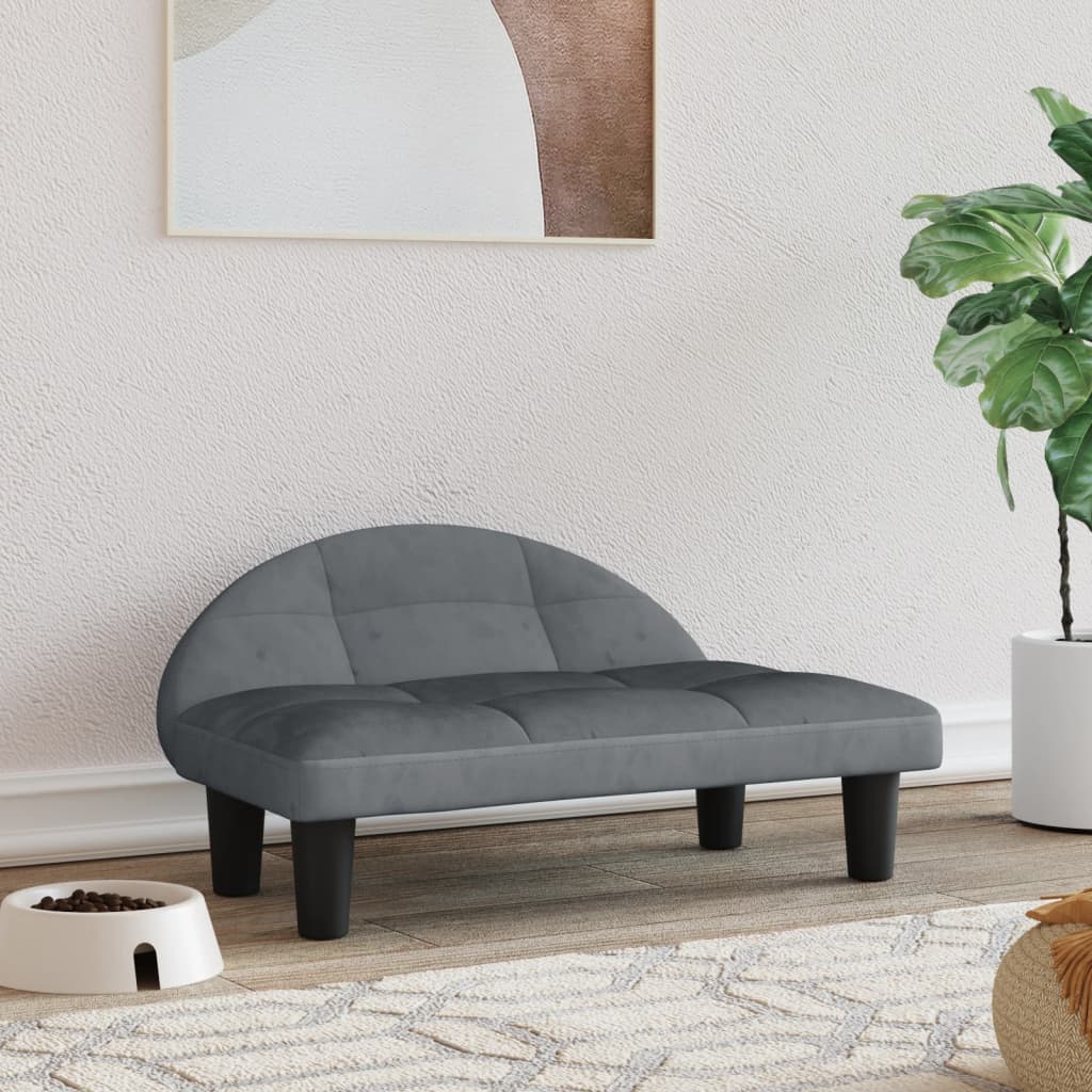 Hondenmand 70X52X30 Cm Fluweel Donkergrijs