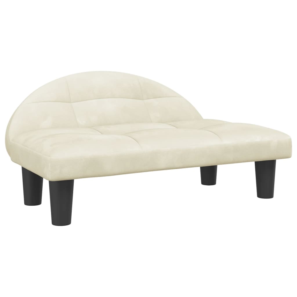 Hondenmand 70x52x30 cm fluweel crèmekleurig crème