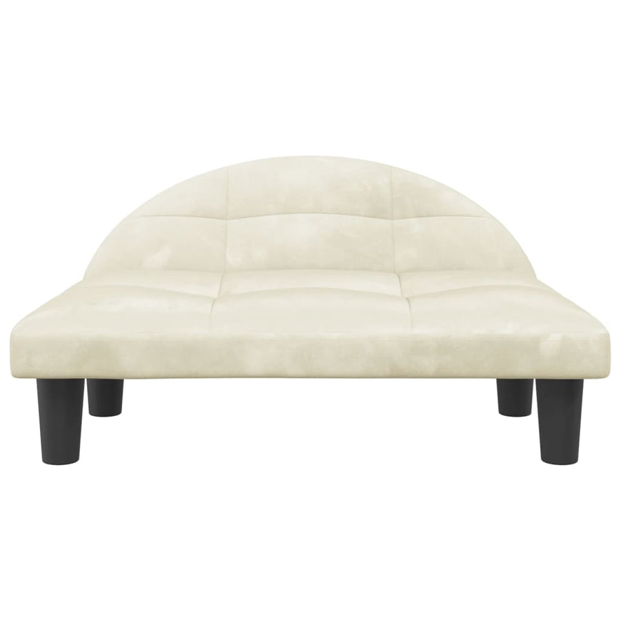 Hondenmand 70x52x30 cm fluweel crèmekleurig crème