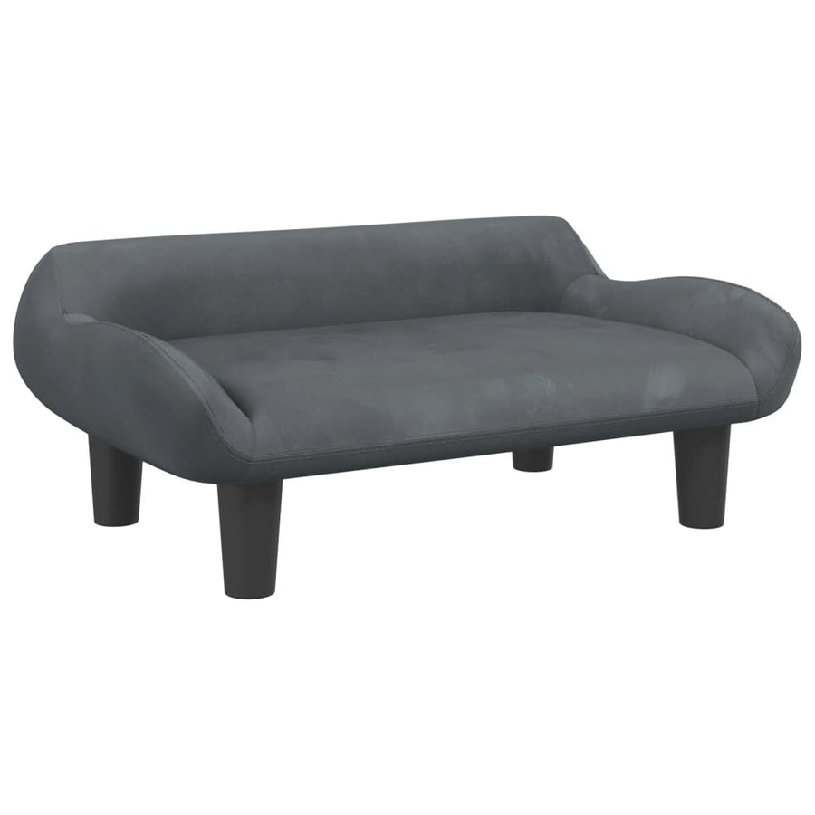Hondenmand 70X40X24 Cm Fluweel Donkergrijs