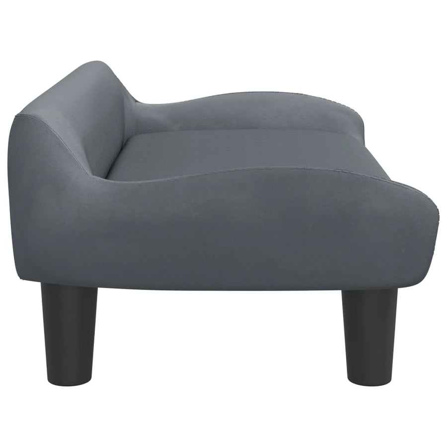 Hondenmand 70X40X24 Cm Fluweel Donkergrijs