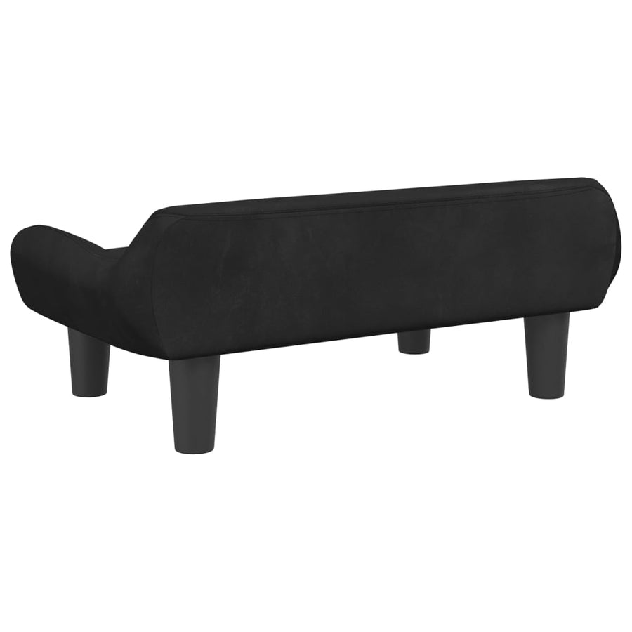 Hondenmand 70X40X24 Cm Fluweel Zwart
