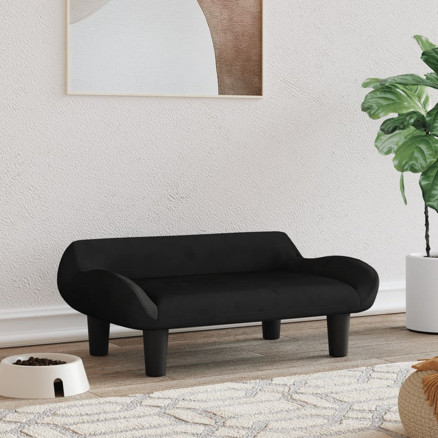 Hondenmand 70X40X24 Cm Fluweel Zwart