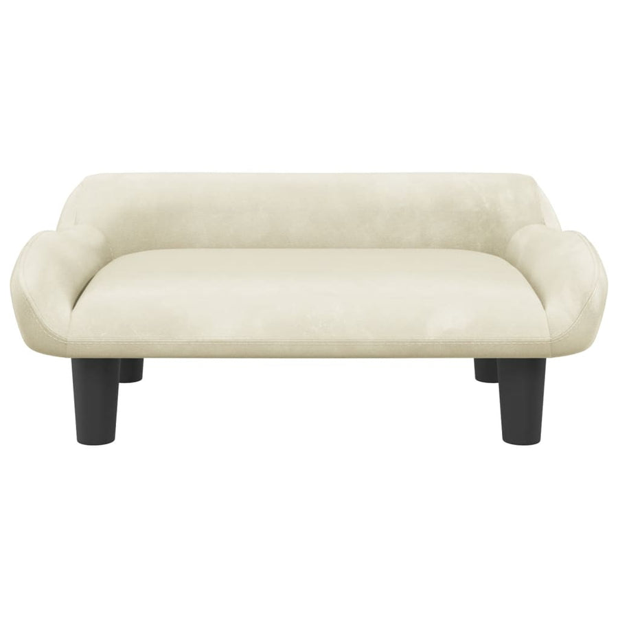 Hondenmand 70x40x24 cm fluweel crèmekleurig crème