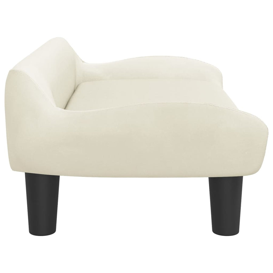 Hondenmand 70x40x24 cm fluweel crèmekleurig crème
