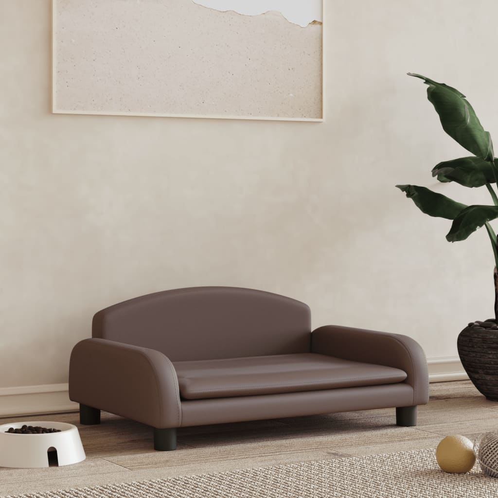 Hondenmand 70x45x30 cm kunstleer bruin 70 x 45 x 30 cm Bruin