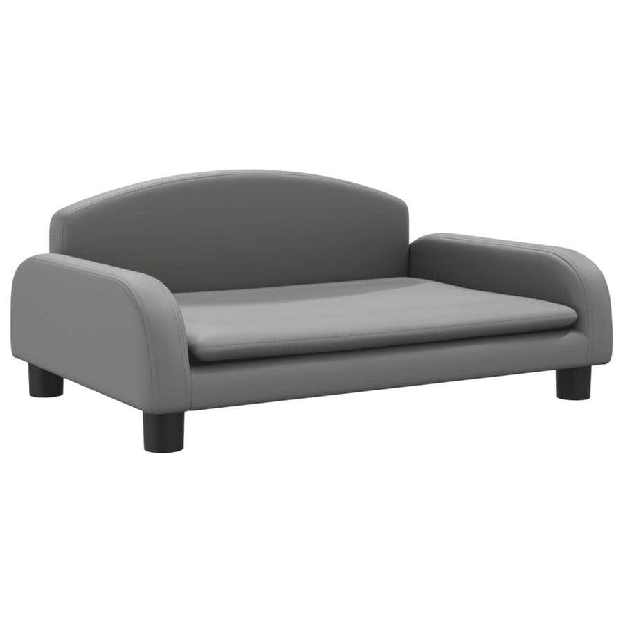 Hondenmand 70x45x30 cm kunstleer grijs 70 x 45 x 30 cm Grijs