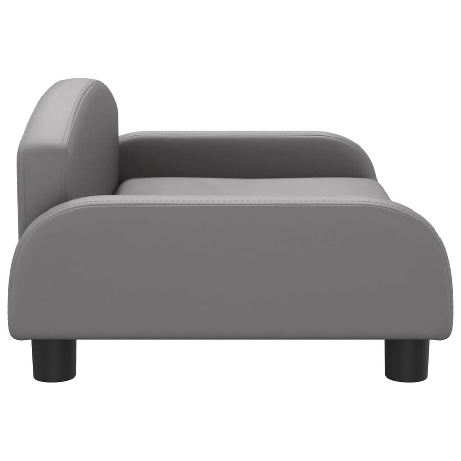 Hondenmand 70x45x30 cm kunstleer grijs 70 x 45 x 30 cm Grijs