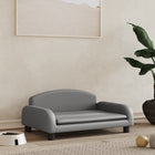Dog bed 70x45x30 cm artificial leather grey
