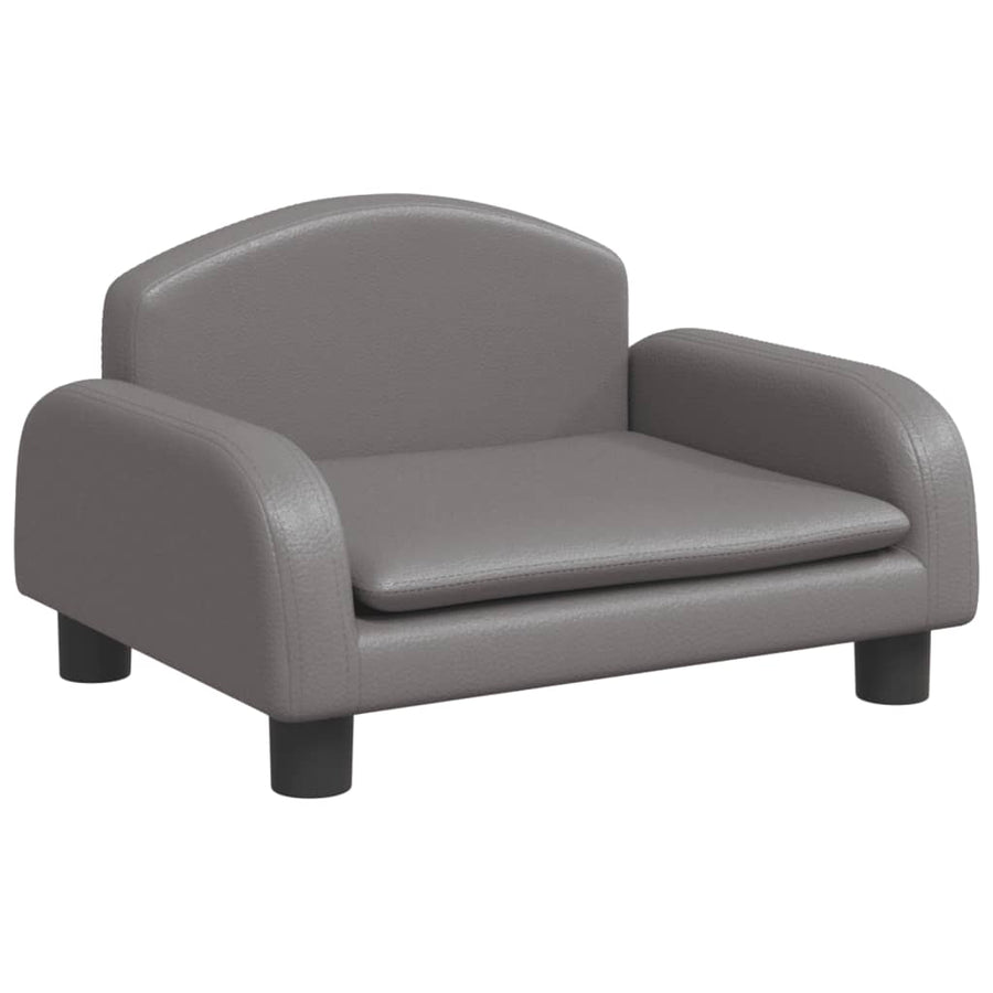 Hondenmand Kunstleer 50 x 40 x 30 cm Grijs