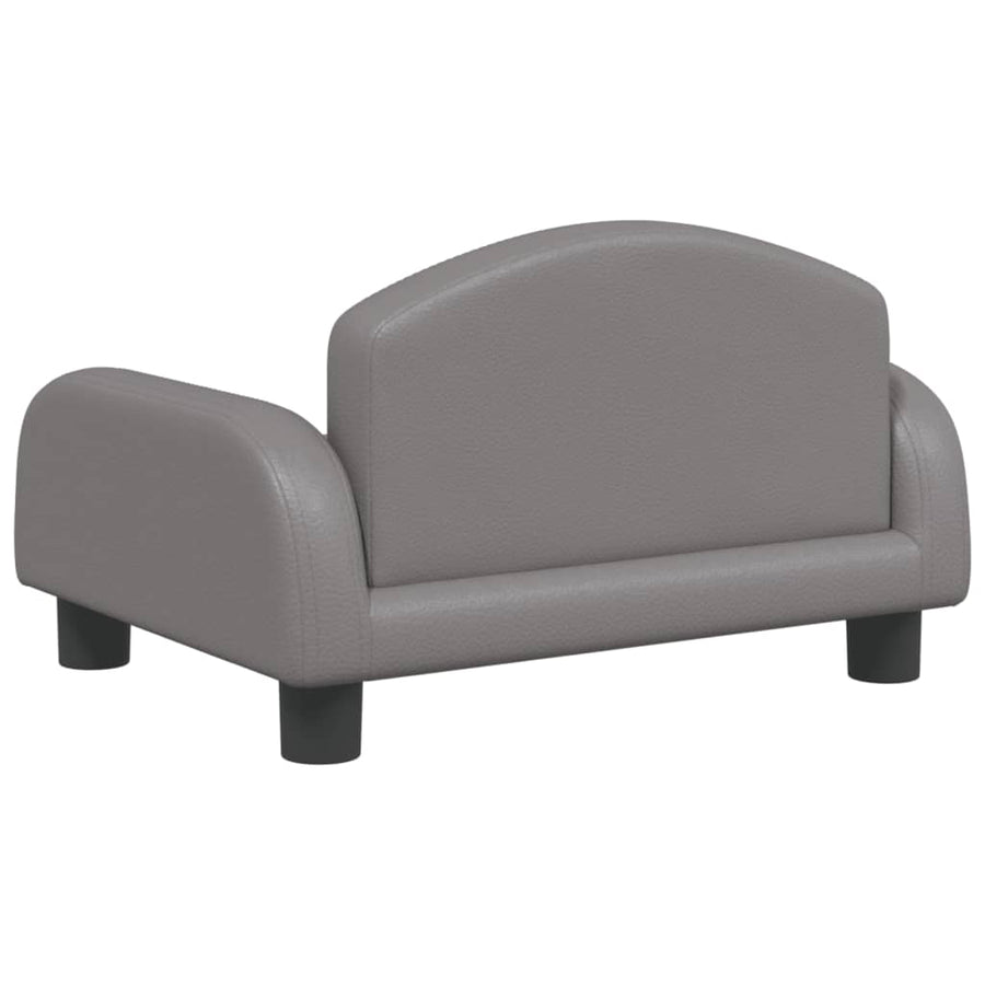 Hondenmand Kunstleer 50 x 40 x 30 cm Grijs