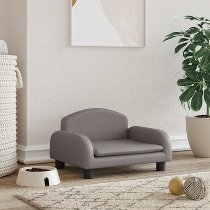 Hondenmand Kunstleer 50 x 40 x 30 cm Grijs