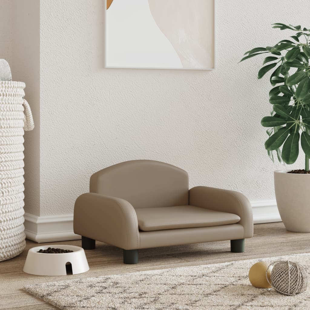 Hondenmand 50x40x30 cm kunstleer cappuccinokleurig 50 x 40 x 30 cm Cappuccino