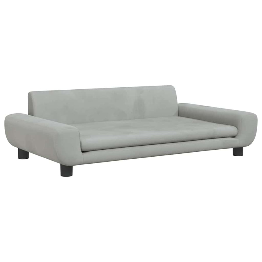 Hondenmand 100X54X33 Cm Fluweel Lichtgrijs